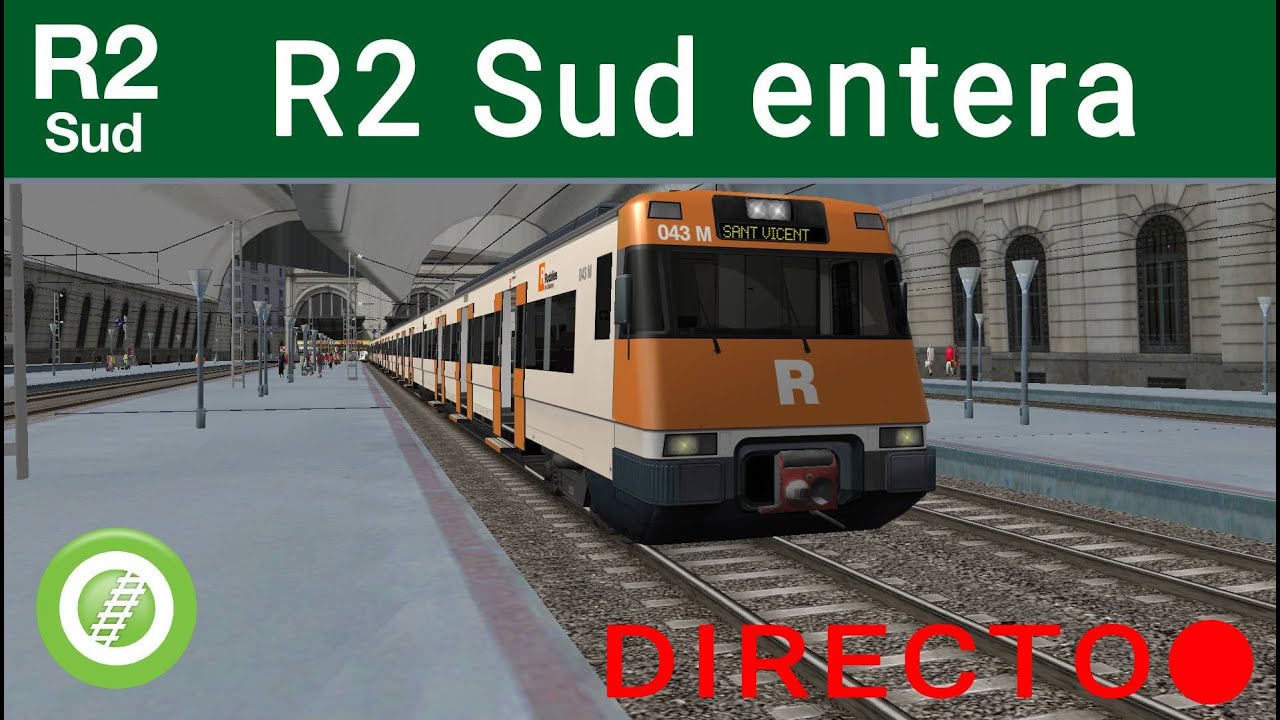 Hacemos la R2 Sud de Rodalies con la nueva 447 en Open Rails en directo ...