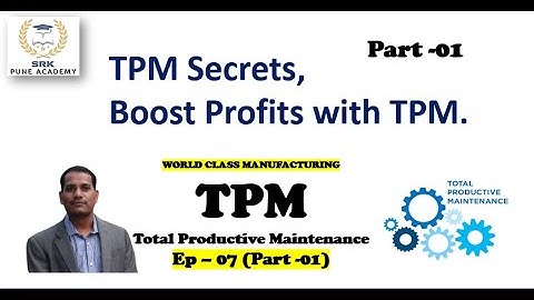 TPM | Total Productive Maintenance | World class Manufacturing | Part 01