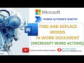 Power Automate Desktop || Find and replace words in Word document action(Microsoft Word actions)