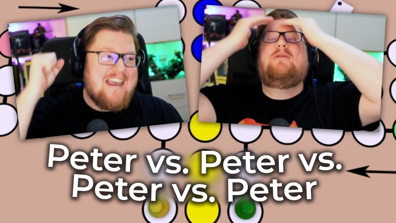 Peter muss gegen sich selbst Mensch Ärgere dich nicht spielen