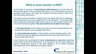 What is zone transfer in DNS?