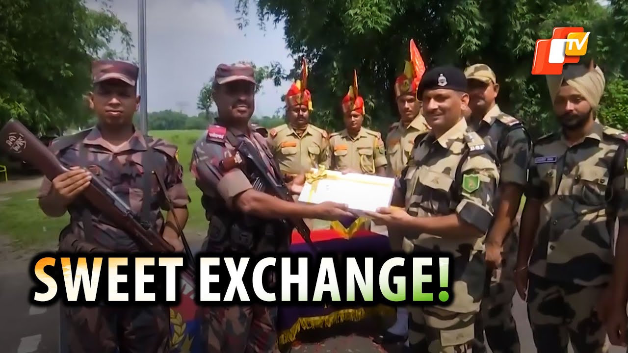 BSF And Border Guard Bangladesh Exchange Sweets On India’s 77th Independence Day