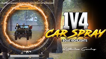 1v4 SQUAD WIPE IN SECONDS 😲🔥 | BGMI CAR SPRAY | BGMI FASTEST SQUAD WIPE
