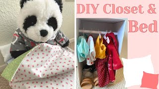 DIY Bed and Closet for a Stuffed Animal | How to Make a Room for a Stuffed Animal Part 1