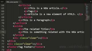 HTML aside Tag