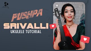 SRIVALLI - PUSHPA UKULELE TUTORIAL |  EASY TELUGU UKULELE | ASWATHI MUSIC CAFE | ONLY 4 CHORDS