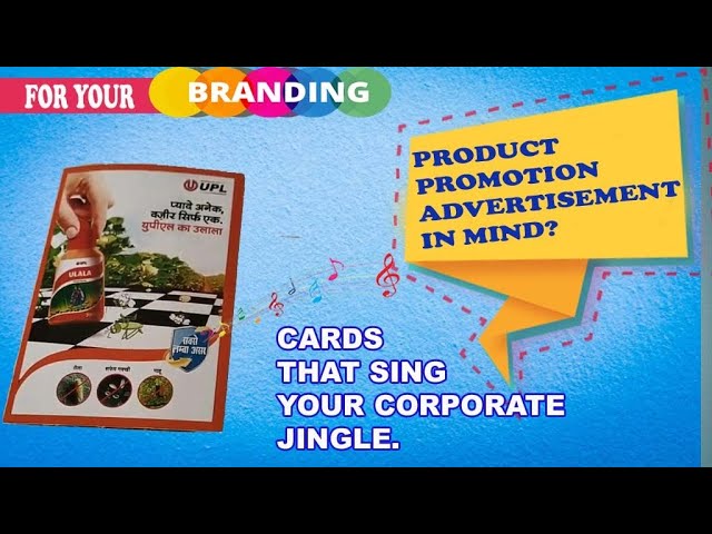 ADVERTISING BROCHURE THAT SINGS.