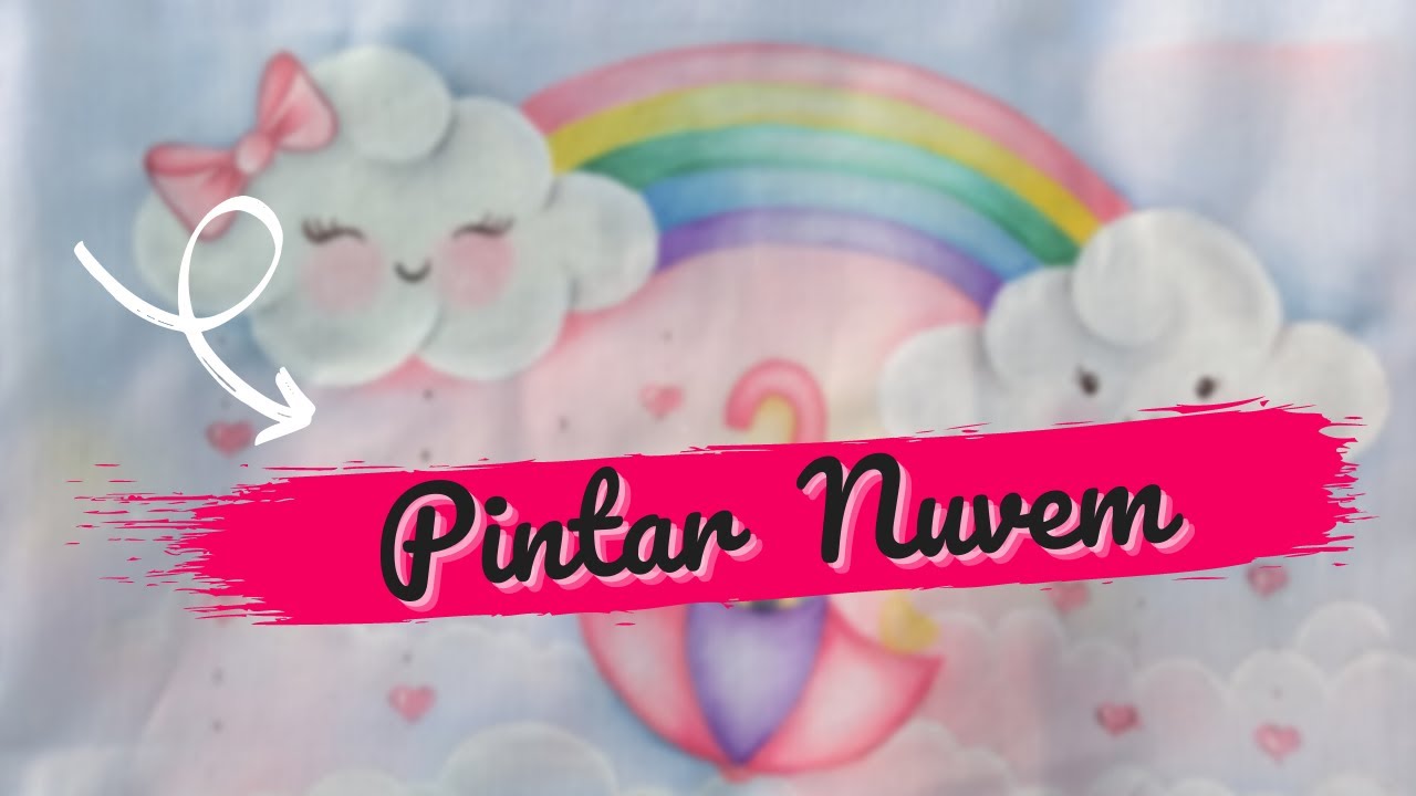 COMO PINTAR NUVEM NA CHUVA DE AMOR - 3/4 - PARTE 3 - pintura para iniciantes