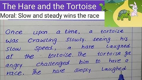 The hare and tortoise 🐢|| Moral: slow and steady wins the race or pride hath a fall| stories