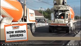 Consumers Concrete Hiring Drivers Now Video
