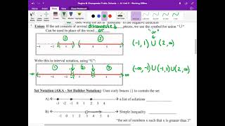 Algebra 1 (Lesson 3-5.5) Interval Notation versus Set Builder Notation