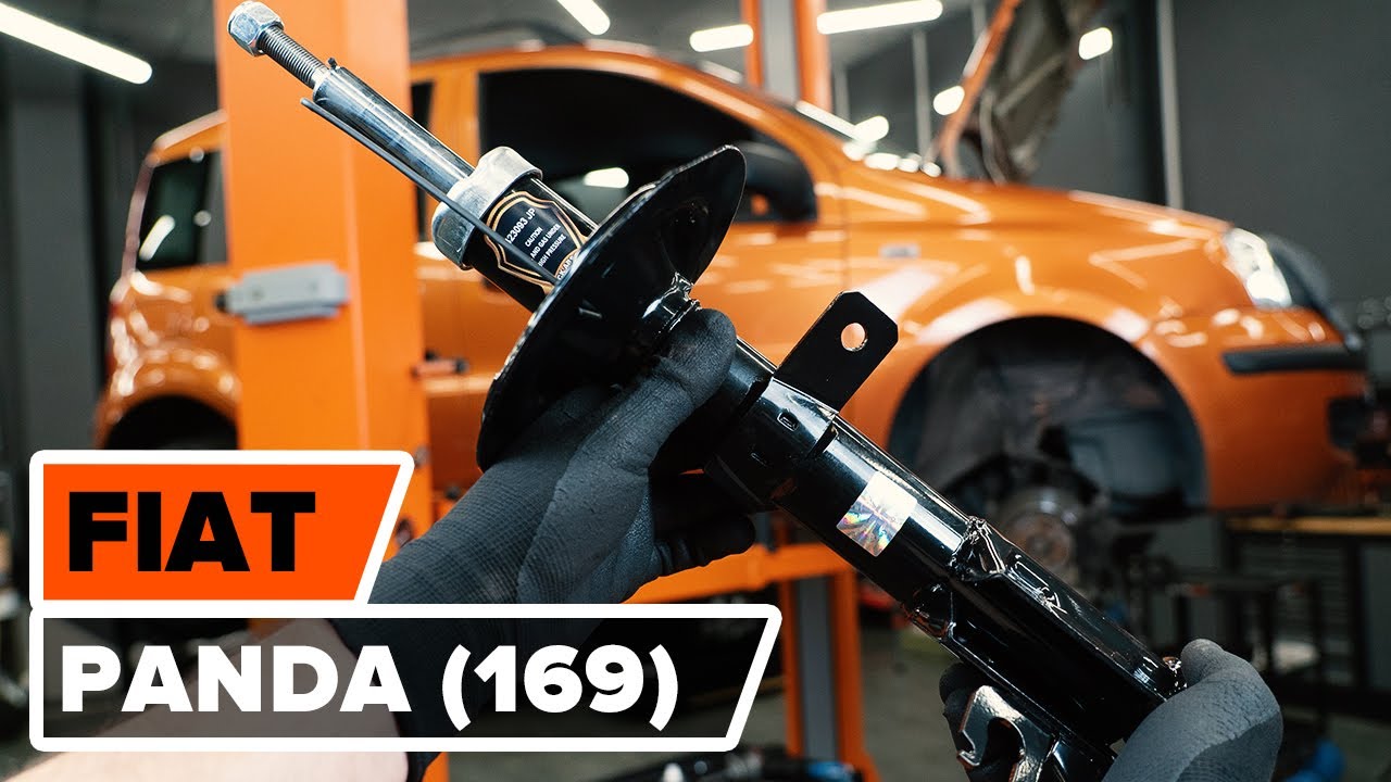 How to change a front shock strut on FIAT PANDA (169) [TUTORIAL AUTODOC] 