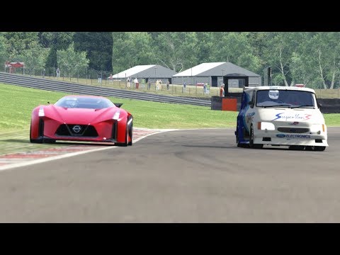 Ford Supervan 3 vs Nissan Concept 2020 Vision GT at Brands Hatch