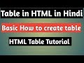 HTML Tables in Hindi / Urdu. | How to create HTML Tables 2019 by mind touch tech