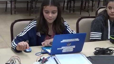 RGB LED programmed with Tinker Cad Circuits.