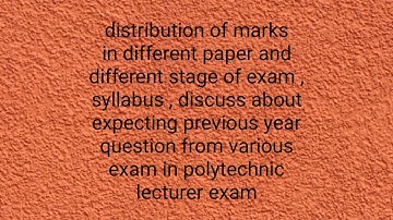 Uppsc polytechnic lecturer mechanical engineering discuss about distribution of marks and syllabus