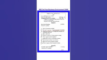 Bbs 3rd year Business Environment Question paper 2080 ♥️😍 Business Environment and Strategy bbs 3rd