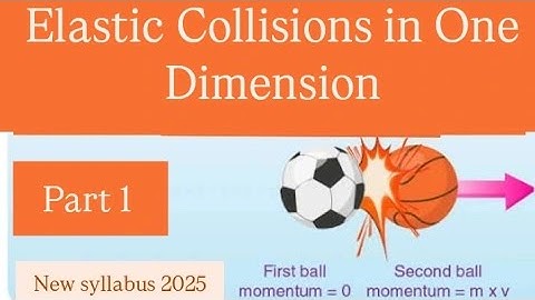 Elastic Collisions in One Dimensions Derivation |Part 1 | Chapter 2 | New Syllabus 2025|🏀⚾