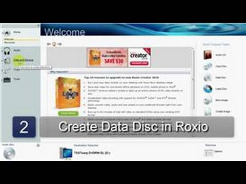 Video : How to Burn a DVD Using Roxio