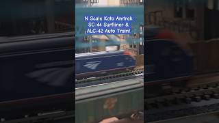 N Scale Kato Amtrak SC-44 Surfliner & ALC-42 Auto Train Pass Skid Row!