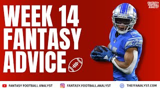 Week 14 Fantasy Football Advice (2022)