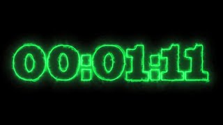 Celebrity Green neon fire timer 1 minutes 11 seconds (countdown) Wealth