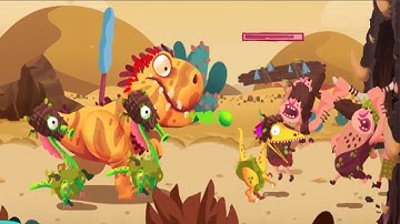 Dinosaurs v Cavemen Tower Defense Wars #3 Dino Bash (Game mod) Livel 12-17
