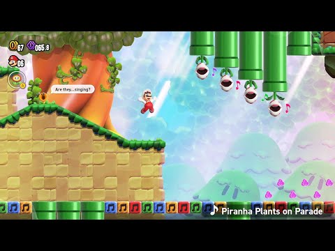 Super Mario Bros. Wonder - Piranha Plants on Parade Wonder Effect [Switch]