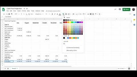 Creating a Cash Flow Projection in Google Sheets
