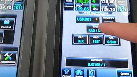 How to create a way point Garmin G3000