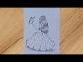 How to draw a girl with beautiful butterfly 🦋 very easy|girl drawing for beginners|drawing easy