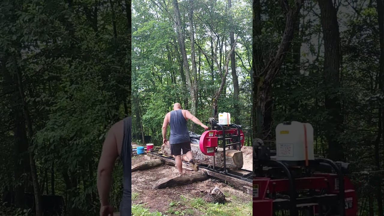 HFE 21 homesteader sawing white oak 