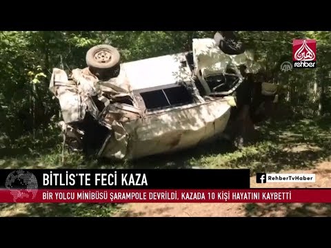 Bitlis Hizan'da Minibüs Devrildi : 10 ÖLÜ