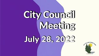 July 28, 2022 Regular Business Meeting