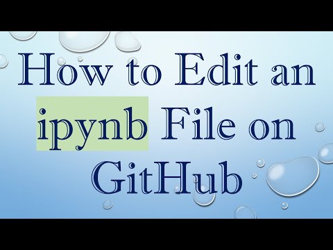 How to Edit an ipynb File on GitHub