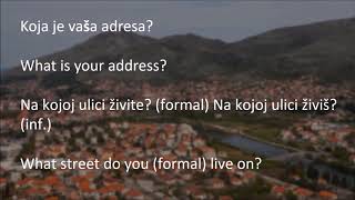 HOW TO SPEAK BOSNIAN   frequent questions in bosnian