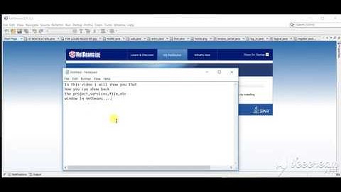 windows resetting in netbeans .....