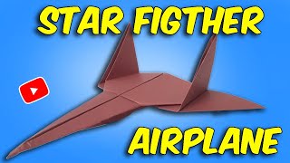 how to make a star fighter airplane #cimia / #diy #origami /  quick and easy / tutorial