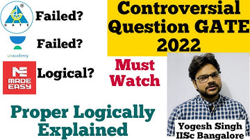 GATE 2022 Controversial Question|Best Logical Explaination@gate_academy @KreatryxEE_EC_IN