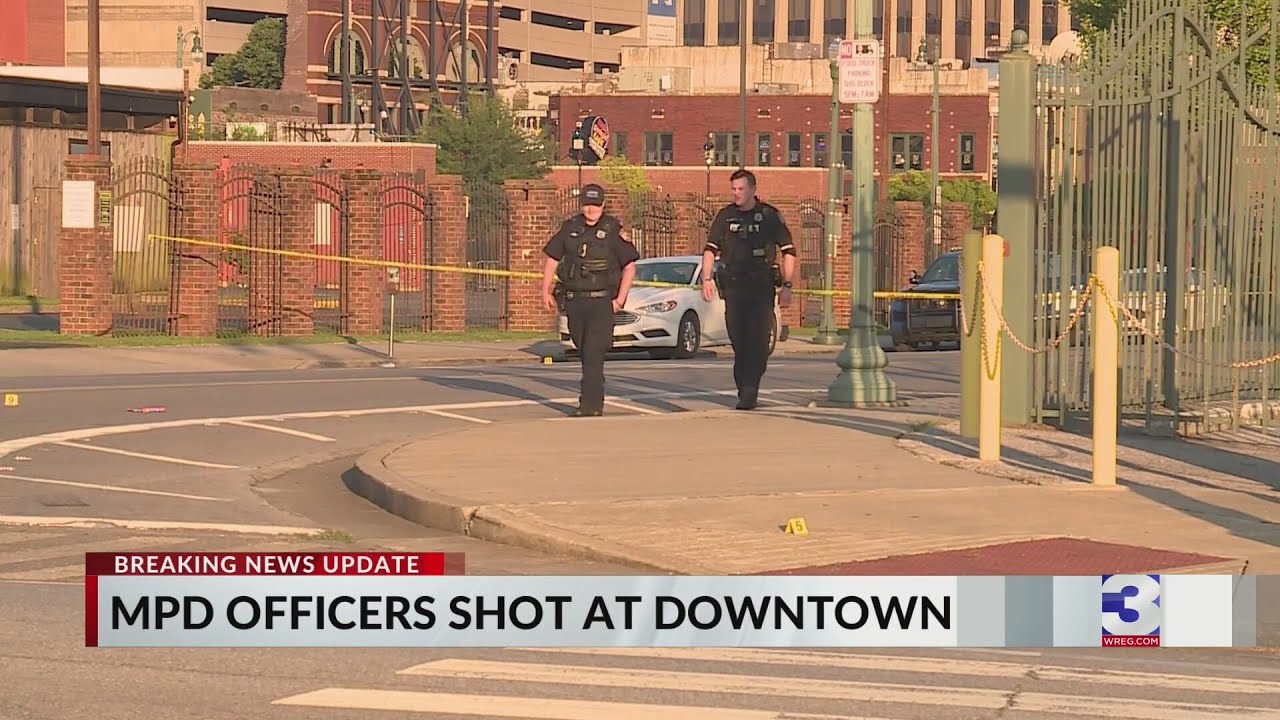 Shots fired at Memphis Police officers downtown: MPD - YouTube