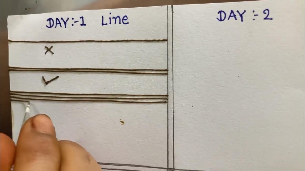 Day1 HOW TO DRAW STRAIGHT LINE YouTube