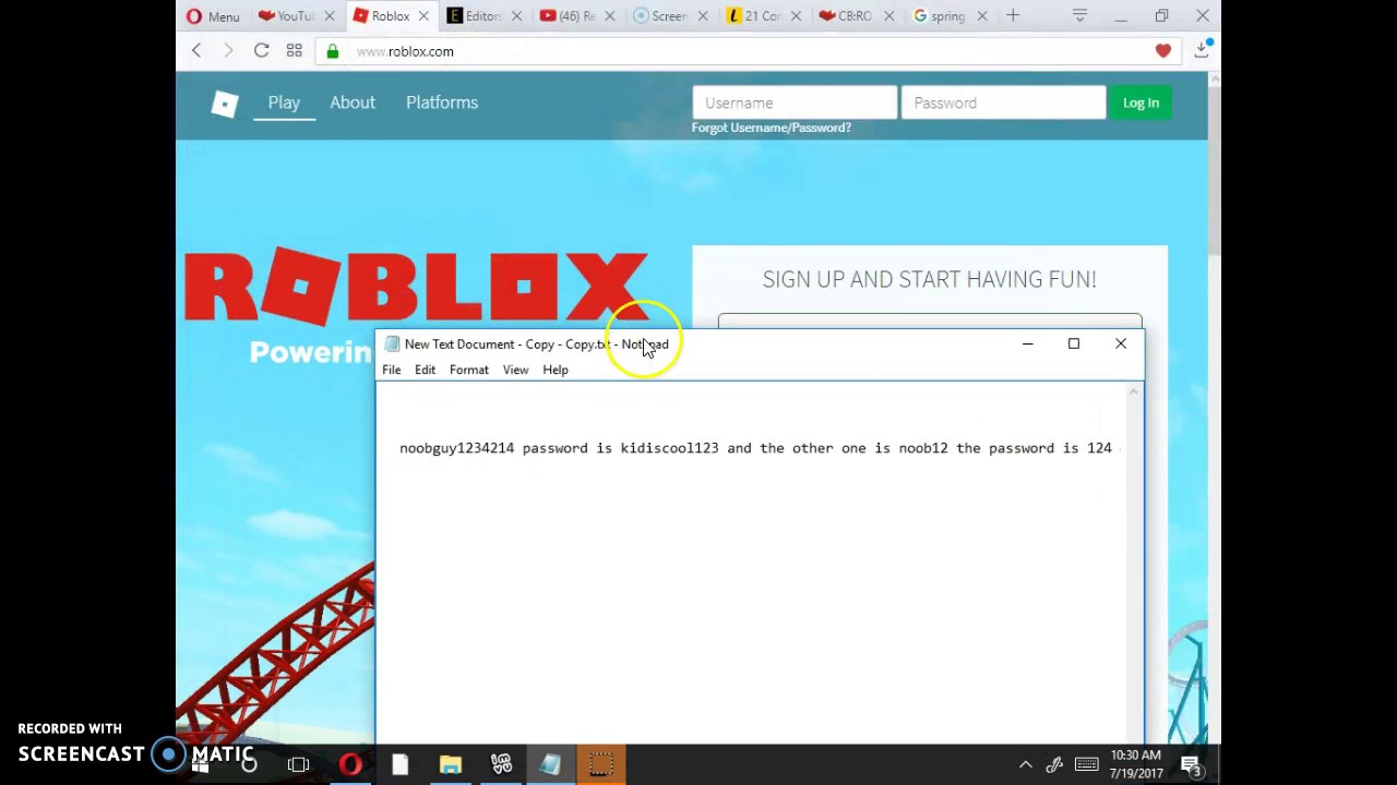 roblox accounts - YouTube