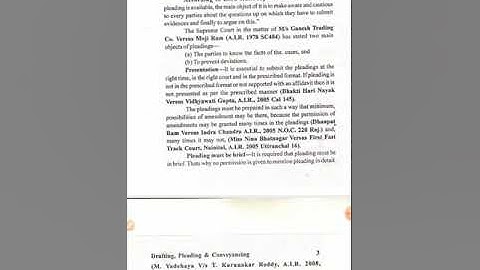 Subject-DPC Topic-Pleading and fundamental rule of pleading.