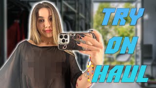 [4K] TRANSPARENT TRY ON Haul with Mirror View | See-Through Try On Haul At The Mall