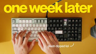 How I plasti dipped my keyboard for the office (QK100)