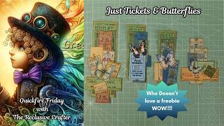 Who Doesn't love a freebie:Tickets & Butterflies: Scrimpingmommy Design Team Make