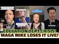 MAGA MIKE MELTDOWN Live On TV As D. o. Education Collapse