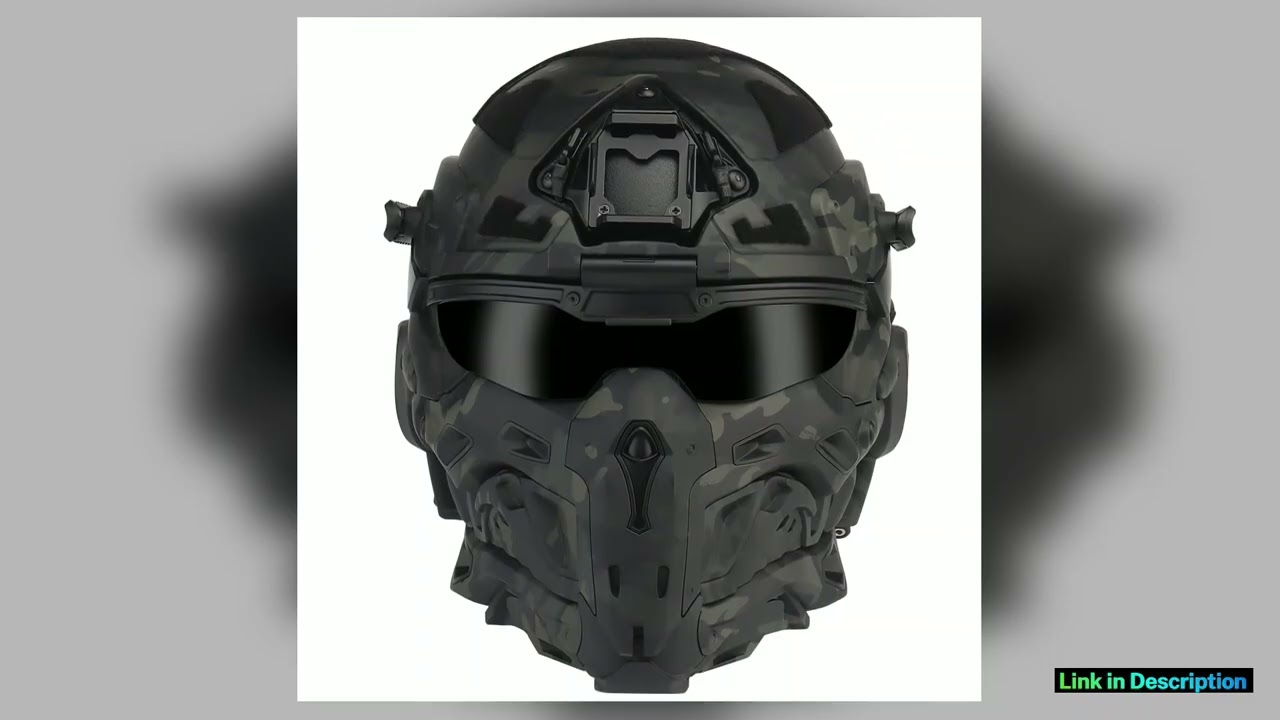 WRonin Assault Tactical Helmet and Tactical Mask Modular Design Builtin Headset AntiFog Fan Helmet