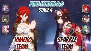 Himeko Herta & Sparkle x Argenti Pure Fiction Stage 4 (3 Stars) | Honkai Star Rail