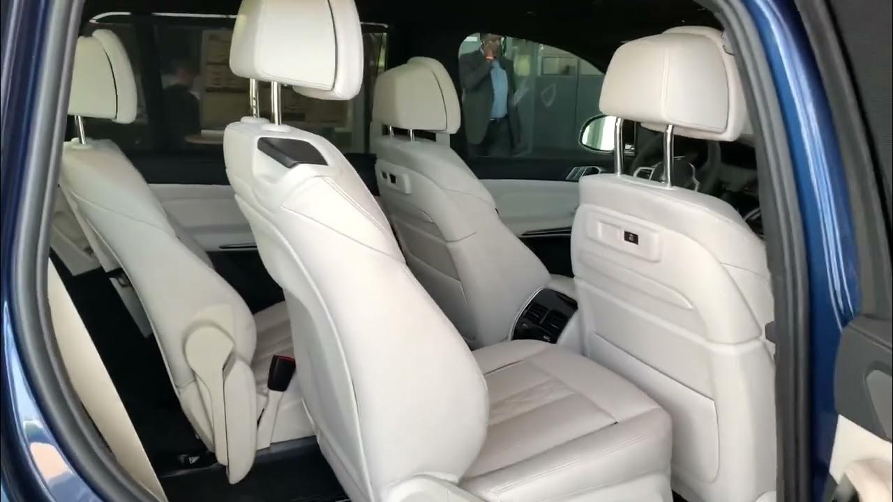 BMW X7 seat operation from second row (6 seater Captain’s Chairs) - YouTube